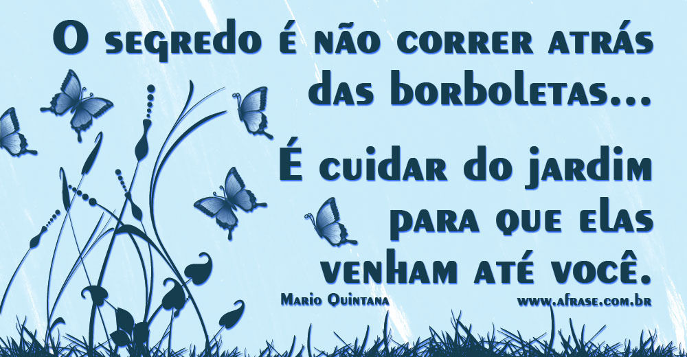 Cuide Do Seu Jardim Que As Borboletas Virão