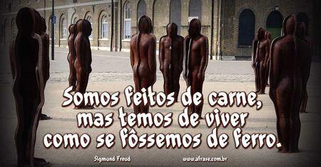 Somos feitos de carne, mas temos de viver como se fôssemos de ferro.