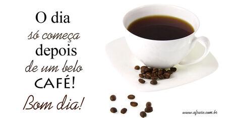 O dia só começa depois de um belo café!
Bom dia!