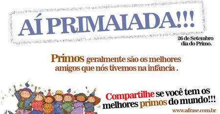 AÍ PRIMAIADA!!!
PRIMOS geralmente são os melhores amigos que nós tivemos na infância.
Compartilhe se você tem os melhores primos do mundo!!!