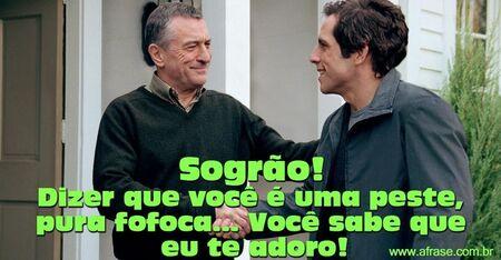 Sogrão!
Dizer que você é uma peste, pura fofoca... 
Você sabe que eu te adoro!