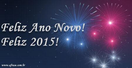 Feliz Ano Novo! 
Feliz 2015!