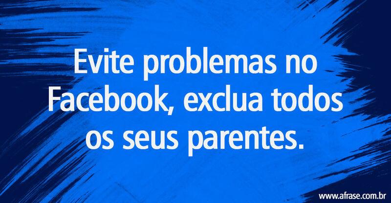 Montagem azul - Evite problemas no Facebook, ...