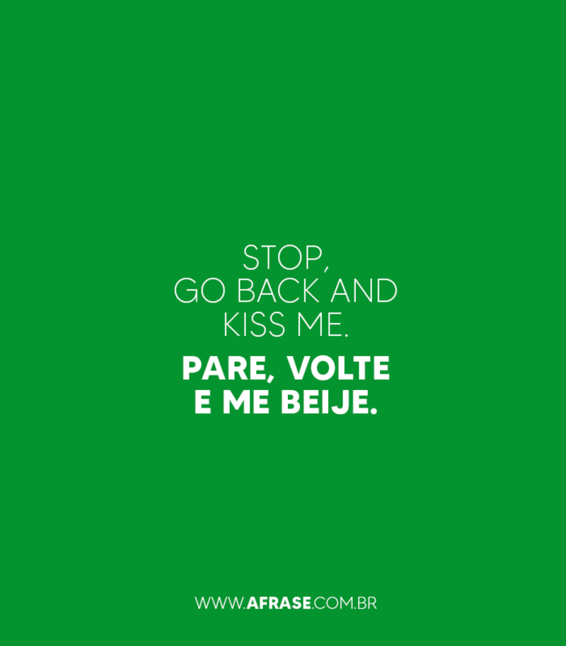 Montagem verde - Stop, go back ...