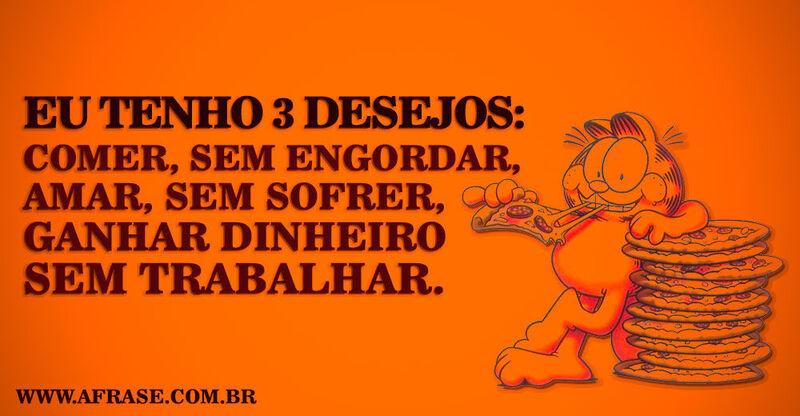 Montagem laranja - Eu tenho 3 desejos: Comer, sem ...