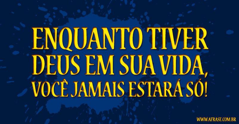 Montagem azul - Enquanto tiver Deus em sua vida, ...