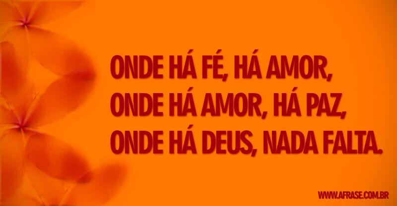 Montagem amarela - Onde há fé, há amor, onde há amor, ...