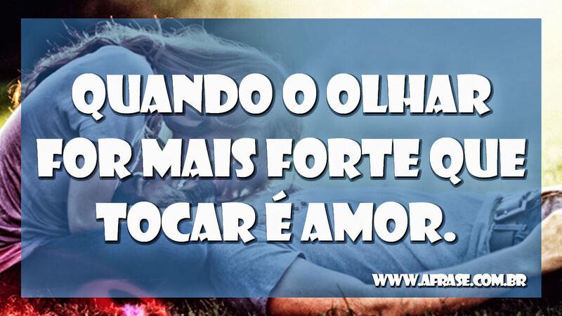 Quando o olhar for mais ...