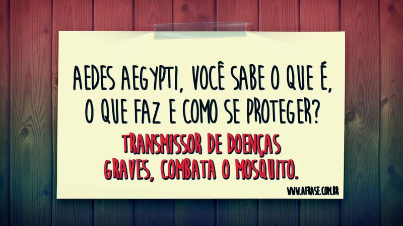 Aedes aegypti, você sabe o que é, ...