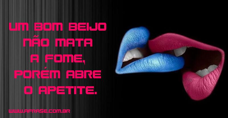 Montagem preto, beijo - Um bom beijo não mata a fome, porém abre o apetite...