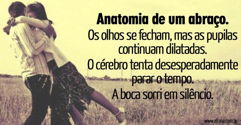 Casal abraçado - Anatomia de um abraço...