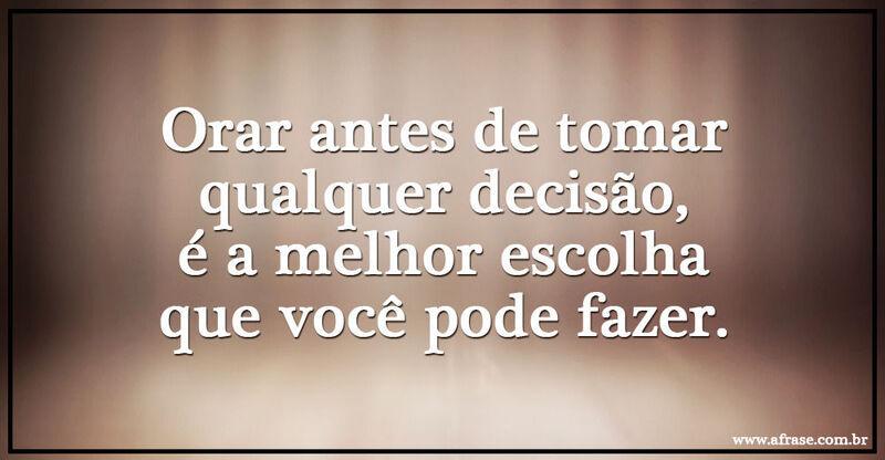 Montagem marrom - Orar antes de tomar qualquer decisão...