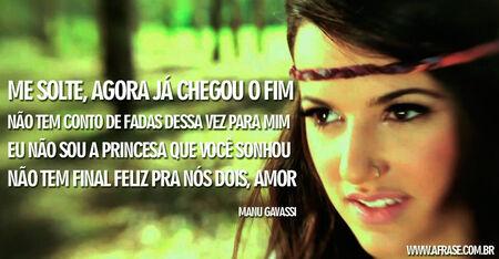 Me solte, agora já chegou o fim
Não tem conto de fadas dessa vez para mim
Eu não sou a princesa que você sonhou
Não tem final feliz pra nós dois, amor