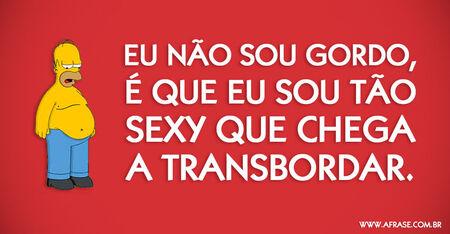 Eu não sou gordo, é que eu sou tão sexy que chega a transbordar.