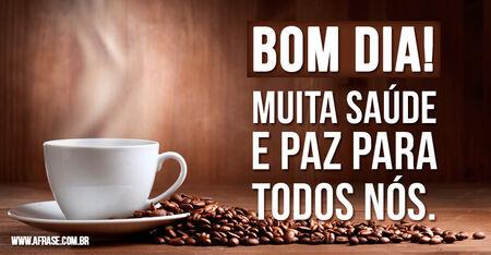 Bom dia!
Muita saúde e paz para todos nós.