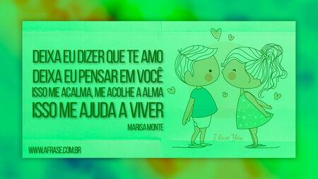 Deixa eu dizer que te amo
Deixa eu pensar em você
Isso me acalma, me acolhe a alma
Isso me ajuda a viver