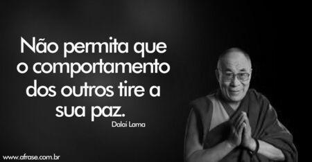 Não permita que o comportamento dos outros tire a sua paz.