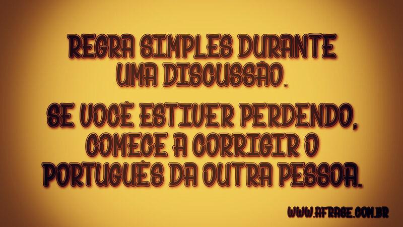 Regra simples durante uma discussão. ...