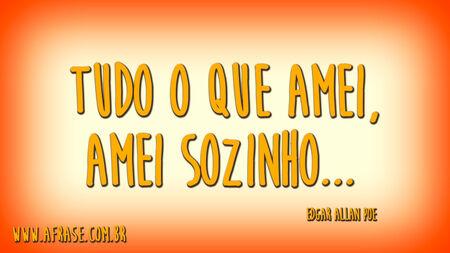 Tudo o que amei, amei sozinho...