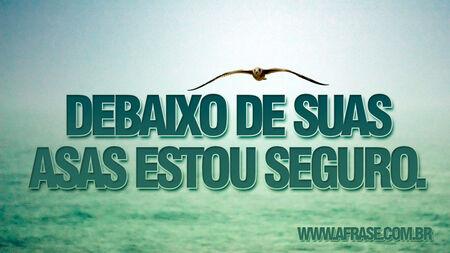 Debaixo de suas asas estou seguro.