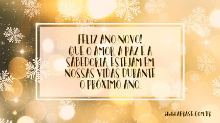 Feliz Ano Novo!
Que o amor, a paz e a sabedoria, estejam em nossas vidas durante o próximo ano.