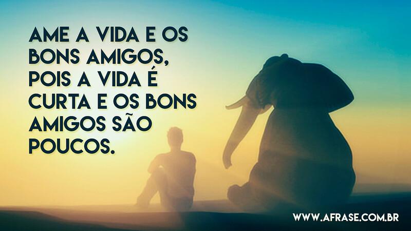 Ame a vida e os bons amigos, pois a vida é curta e os bons amigos são poucos. - Frases de Amizade