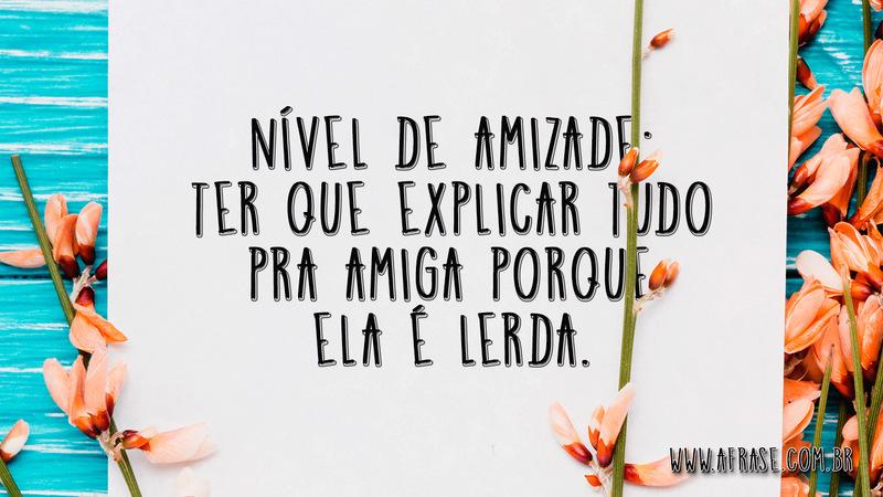 Nível de amizade: Ter que explicar tudo pra amiga porque ela é lerda. - Frases de Amizade