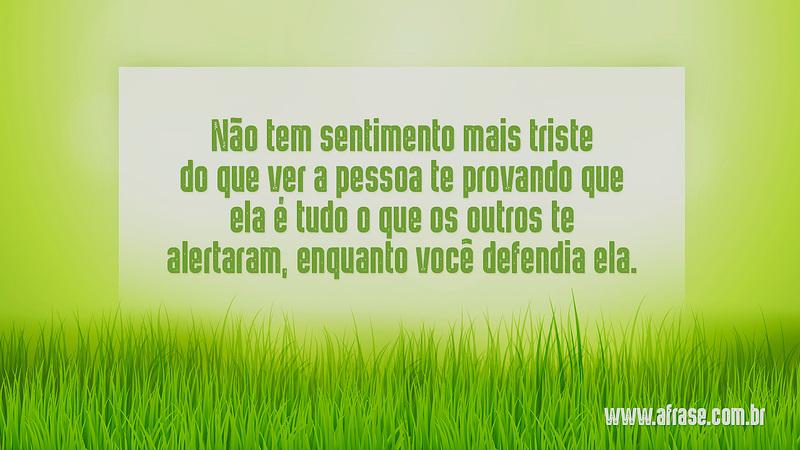 A Frase Sentimento Triste