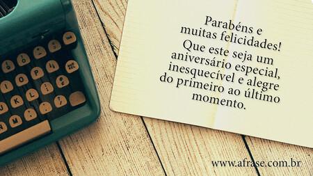 Parabéns e muitas felicidades!
Que este seja um aniversário especial, inesquecível e alegre do primeiro ao último momento.