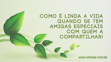 Como é linda a vida quando se tem amigas especiais com quem a compartilhar!
