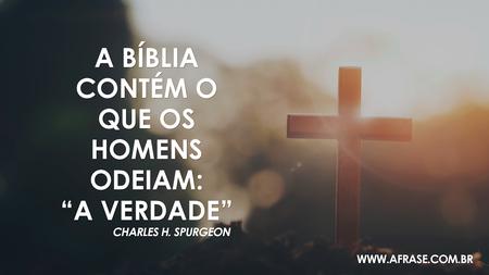 A Bíblia contém o que os homens odeiam: "A VERDADE".