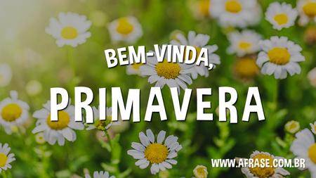 Bem-vinda, Primavera.