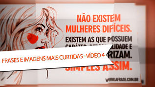 Maturidade não significa o quanto você viveu, significa o quanto você aprendeu.

Passado é lição para refletir, não para repetir.

Espero que nossa amizade, o vento não leve, o pensamento não esqueça e o coração não apague.

Não existem mulheres difíceis. 
Existem as que possuem caráter, personalidade e que se valorizam. 
Simples assim.

Amanhã pode ser tarde demais.
