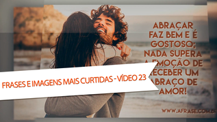 Abraçar faz bem e é gostoso; nada supera a emoção de receber um abraço de amor!

Da vida não quero muito. 
Quero apenas saber que tentei tudo o que quis, tive tudo o que pude, amei tudo o que valia e perdi apenas o que, no fundo, nunca foi meu.

Eu só acho que quando a pessoa te ama de verdade, ela te trata como prioridade.

Boa Tarde!

Não me subestime. 
Eu sei mais do que eu digo, penso mais do que falo e percebo mais do que você imagina.